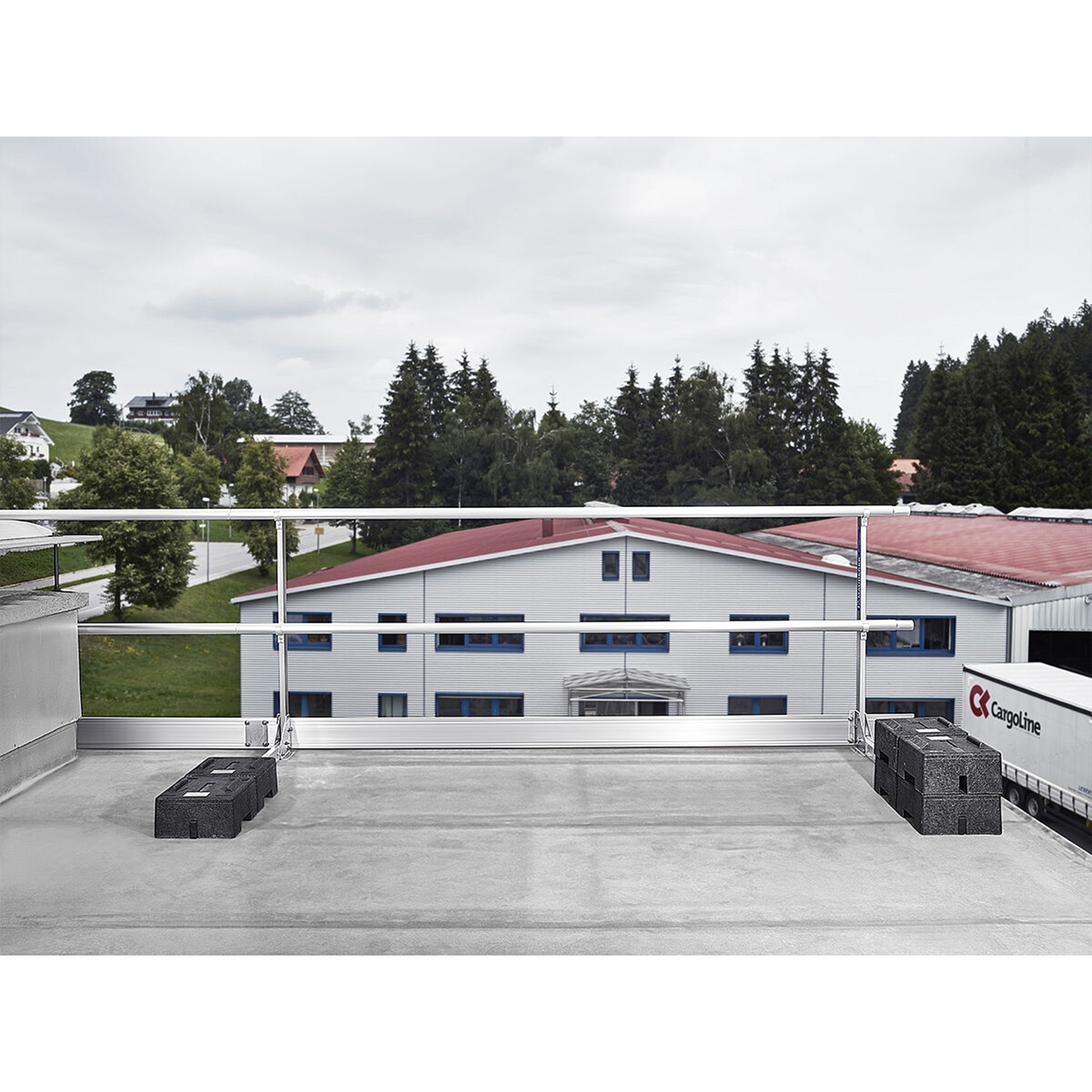 Mauderer Alutechnik Mauderer Flachdachsicherung NEO 30 60m Set 3m Geländerlänge