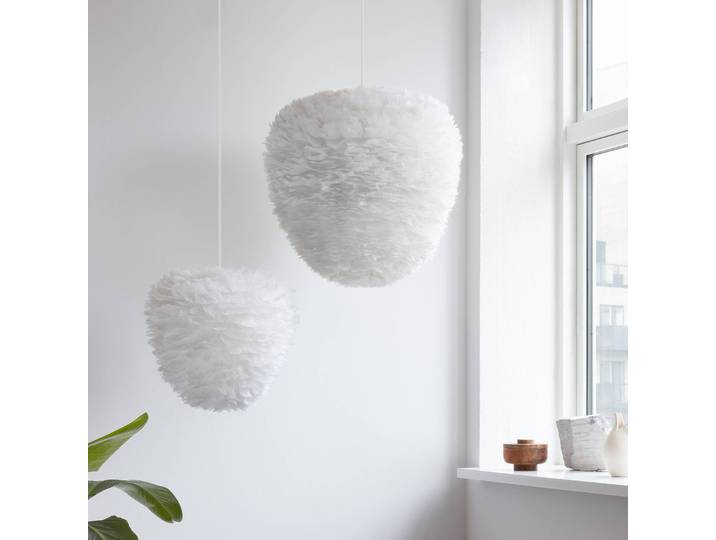 Design hanglamp Eos Evia large, dimbaar, wit / opaal, Slaapkamer, Scandinavisch, hanglamp