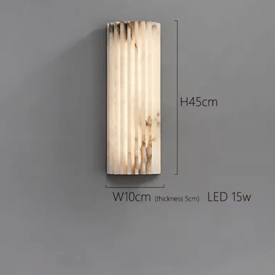 Inspire Curations Luxury Spanish Marble LED Wall Sconce dia10xh45cm cool White(5500 7000k)