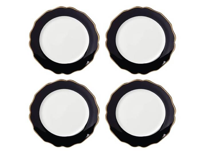 Lenox 896842 Contempo Luxe Speiseteller, Schwarz, 4 Stück