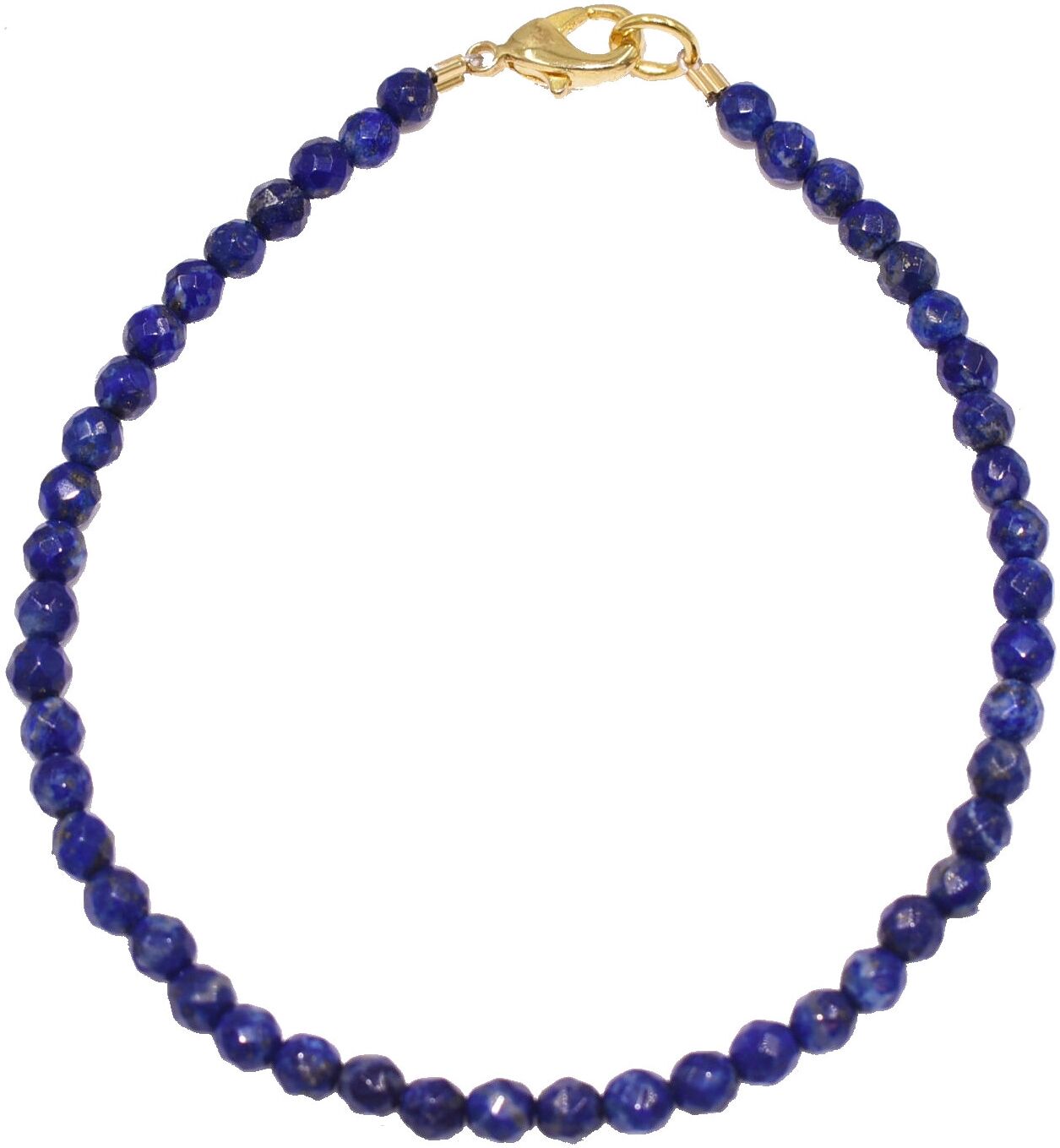 Armband FIRETTI "Schmuck Geschenk Armschmuck Armkette Farbstein Edelstein" Gr. 19, gold (gelbgoldfarben, blau, blau), Armbänder, Mädchen, 19, Messing, Armband, Made in Germany - mit Lapislazuli gelbgoldfarben, blau, blau 19, Messing