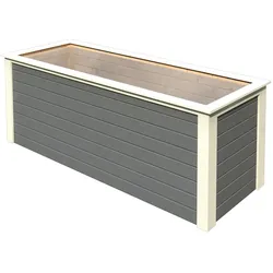 Karibu Hochbeet 2 - 1510 l Fassungsvermögen 28 mm Wandstärke-terragrau