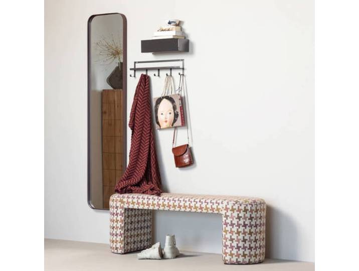 WOOOD houten wand spiegel Doutzen (170x40x5 cm) - rood