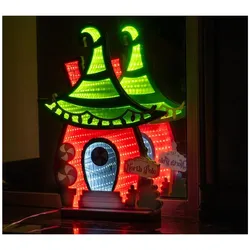 Magni, Weihnachtsbeleuchtung, LED Haus mit Infinity Effekt 40cm