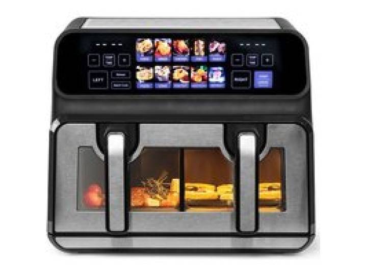 Friteuse à air 9 L double chambre 2200 W hublot LED