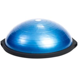Bosu Balance-Ball Balance Trainer Home, Ø 65 cm, blau, mit Luftpumpe, beidseitig nutzbar, bis 136 kg