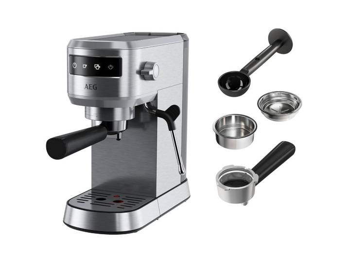 AEG Espressomaschine, Edelstahl, Metall, Kunststoff, 1000 ml, 14.7x30.4x41.2 cm, Küchengeräte, Kaffeemaschinen & Zubehör