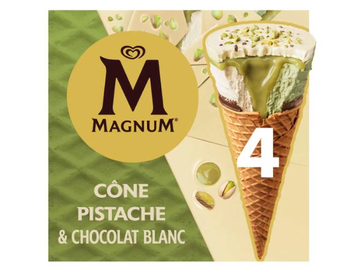 MAGNUM cônes glacés Pistache 4 x 90 mL