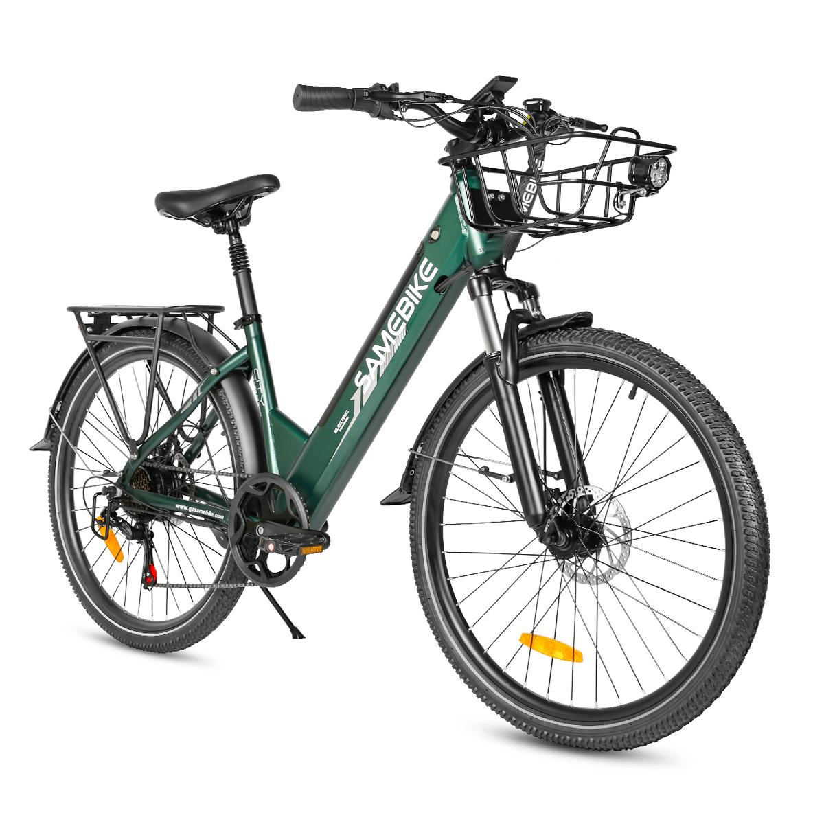 RS-A01PRO-T Stadt-Pendler-Elektrofahrrad mit Tiefeinsteigerrahmen, 36 V, 250 W, maximale Traglast 150 kg, grün