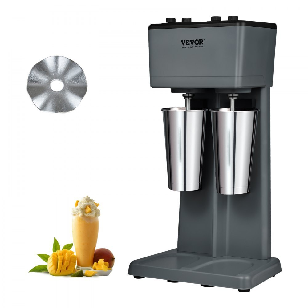 StarTech Pro Drink Mixer drankmengapparaat met 750 W, 820 ml, dubbele kop, 3 snelheden en roestvrijstalen bekers