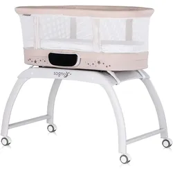 Chipolino Beistellbett Sogno 2 in 1 Spieltisch, Fernbedienung, eingebaute Waage beige