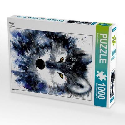 CALVENDO Puzzle Wolf 1000 Teile Puzzle hoch | 1000 Teile Lege-Größe 64 × 48 cm Foto-Puzzle für glückliche Stunden