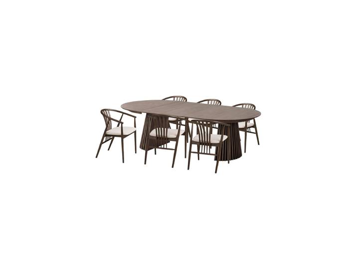 7-teiliges Design Esszimmer-Set „Osakka & Agustin“ Eiche Dunkelbraun Nordic Living