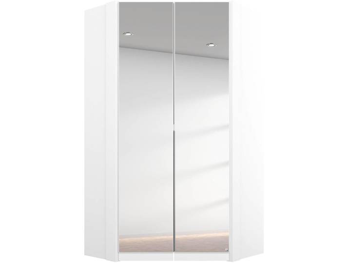 Eckkleiderschrank RAUCH Kleiderschrank Eckschrank Schrank Garderobe Ankleide MEMPHIS , weiß, B:119cm H:210cm T:106cm, Holzwerkstoff, Schränke, Eckkleiderschrank, platzsparend, viel Stauraum, voll aufgelegter Spiegel MADE IN GERMANY