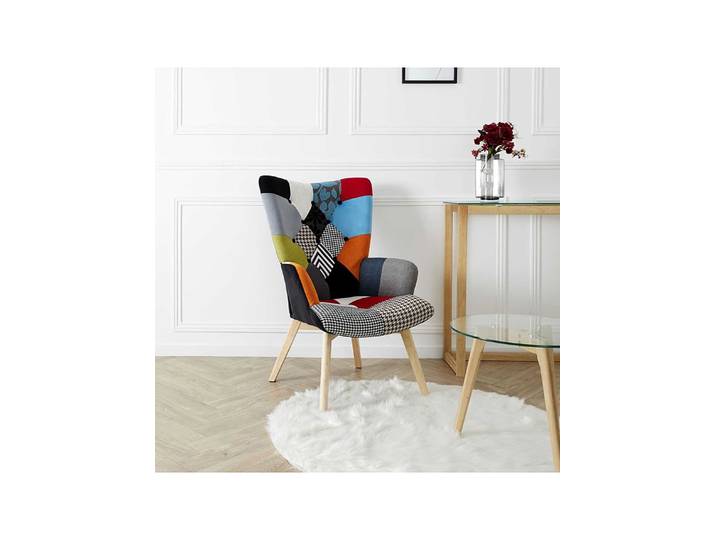 THE HOME DECO FACTORY Sessel Helsinki in Bunt - (B)72 x (H)99,5 x (T)66 cm
