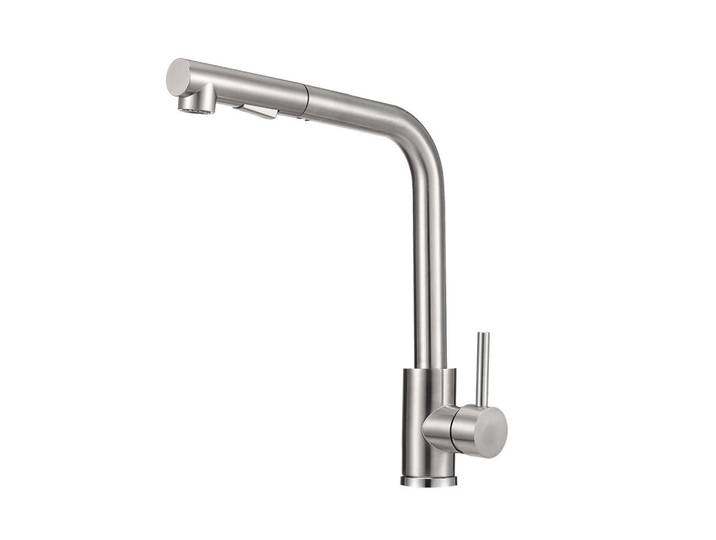 Shopentra Waschbeckenarmatur Chrom 7-Form Ausziehhahn Warm-Kalt, Silberfarben, Metall, 23.5x7x43.5 cm, Badezimmer, Waschbecken & Armaturen, Armaturen