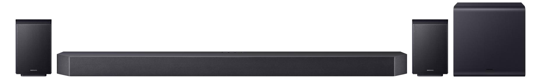 Samsung Q-series HW-Q990H, 11.1.4 Kanäle, Dolby Atmos, Dolby Digital Plus, Dolby TrueHD, Dolby Digital 5.1, Dolby Atmos Music, Kabellos, Schwarz, Titan Black, High Dynamic Range 10+ (HDR10 Plus)