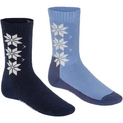 Kari Traa, Damen, Sportsocken, KT Wool Sock 2PK (36 - 38), Mehrfarbig, Blau