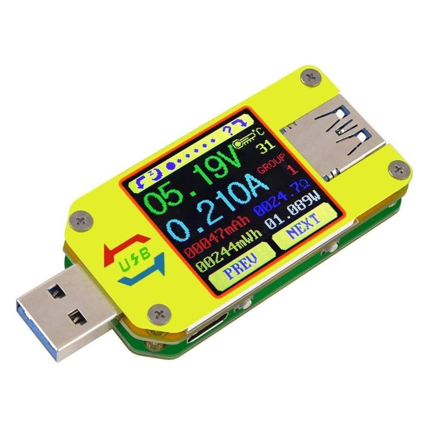 PowerGuard UM34C USB Multimeter mit Bluetooth für USB-C & USB-A (Hand-Multimeter) (00036192)