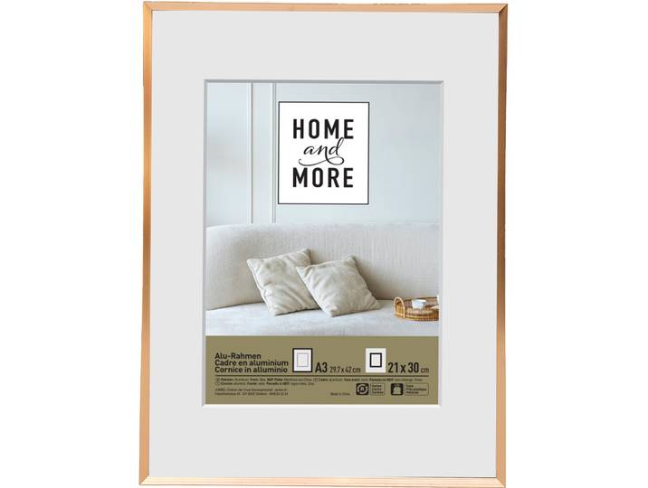 Home and More Aluminiumrahmen L4 29.7 x 42 cm Aluminium