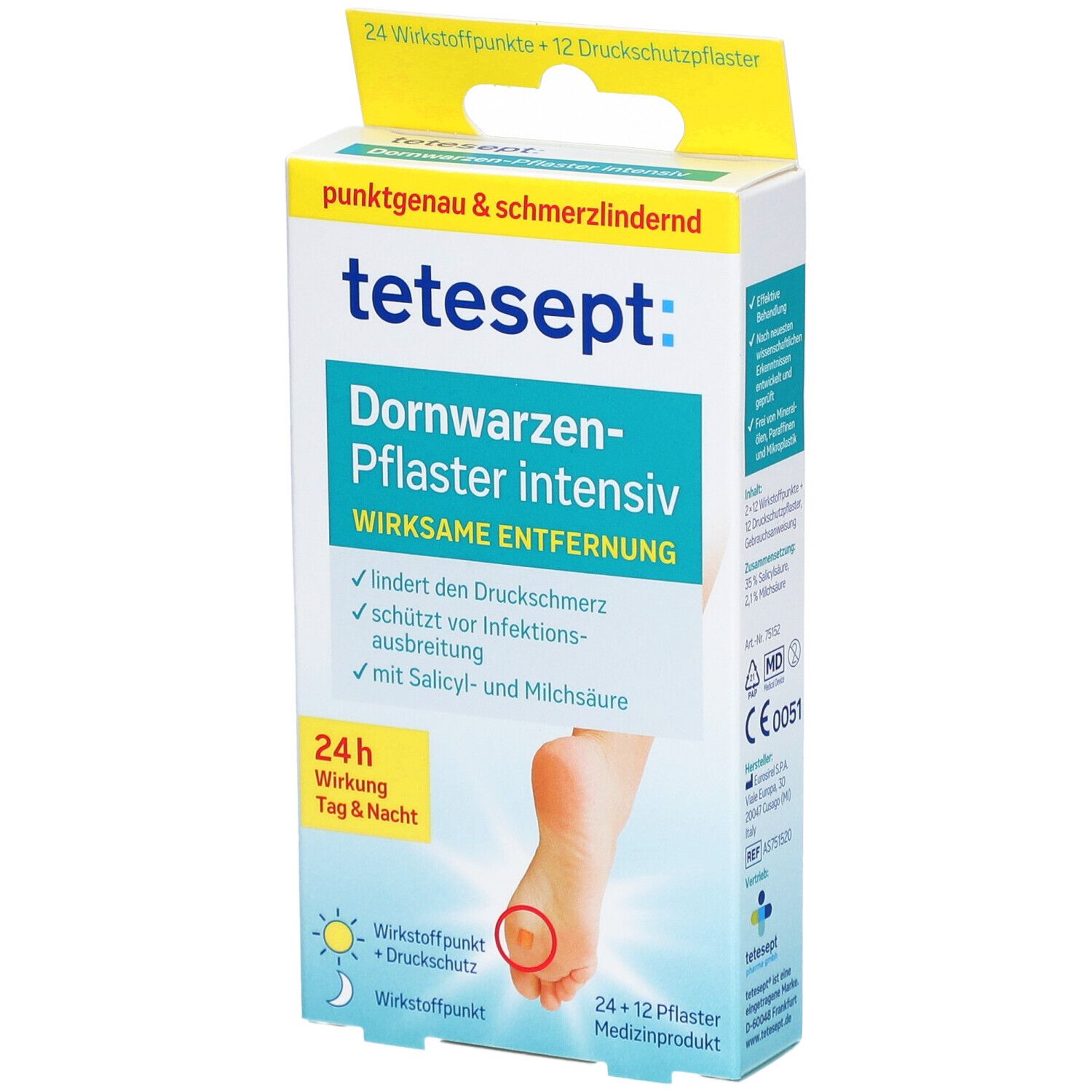 Tetesept Dornwarzen-Pflaster intensiv 12 St Pflaster