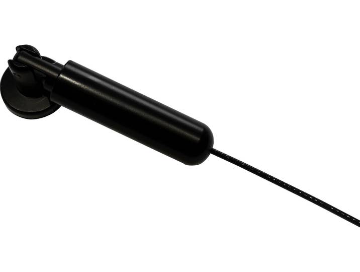 Seilspanngarnitur GARDINIA Race Gr. 1, schwarz (schwarz, matt), L:500cm, Metall, Gardinenbefestigungen, Seilspanngarnitur, Nur auf festem Untergrund montieren