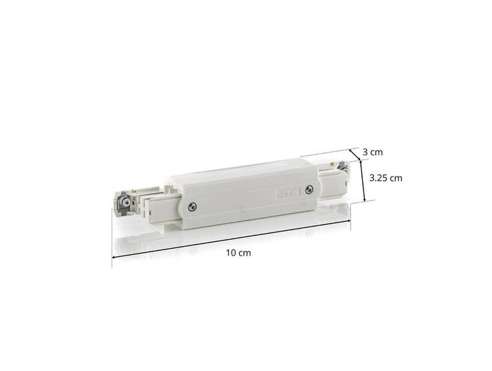GLOBAL Mitteleinspeisung für HV-Stromschiene Noa, weiß Noa, weiß / opal, Aluminium
