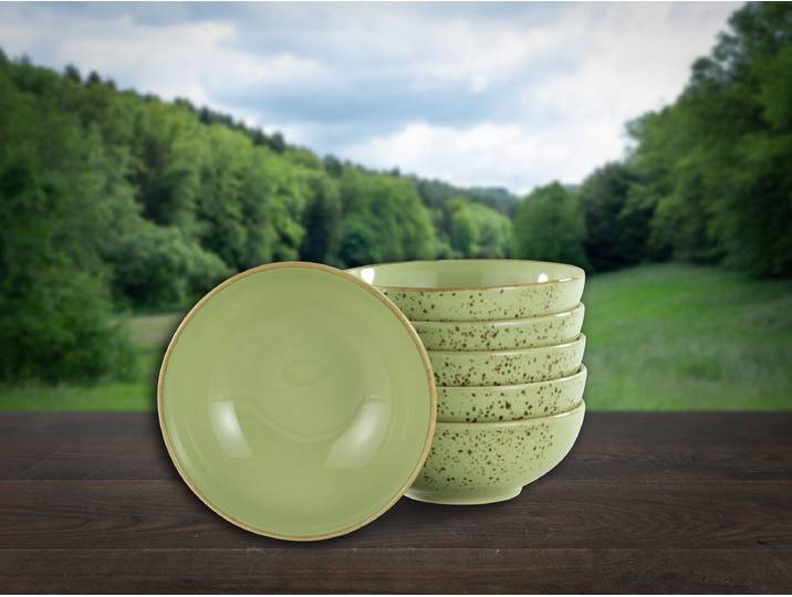 Müslischalen Nature Collection 6er-Set Ø 17cm Grün/Lindgrün
