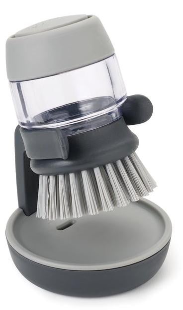 Benza navulbare keukenborstel met zeepdispenser en afdruiprek