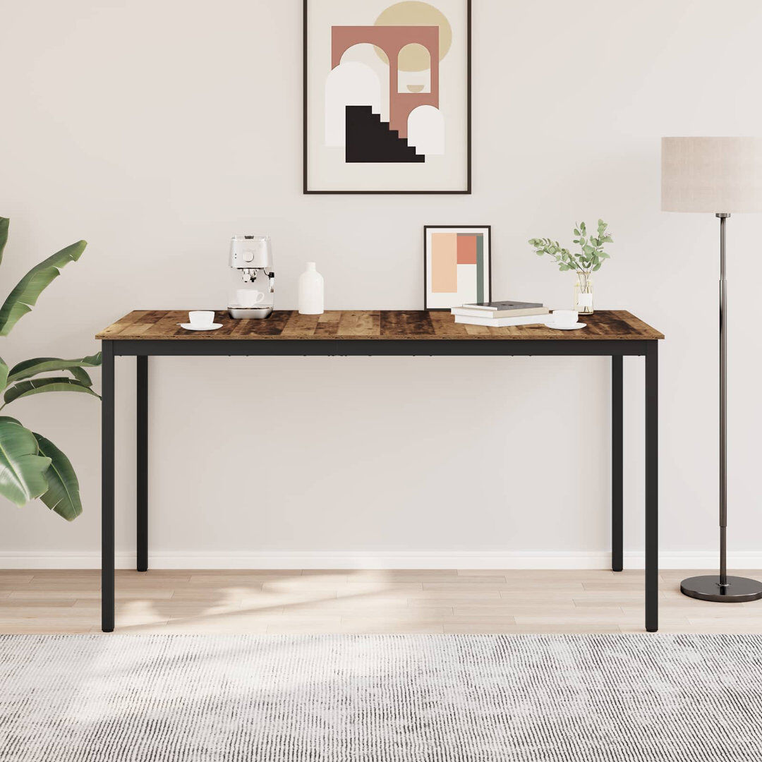 Ebern Designs Standing Bar Table Engineered Wood Brown 105cmH x 200cmL x 100cmW