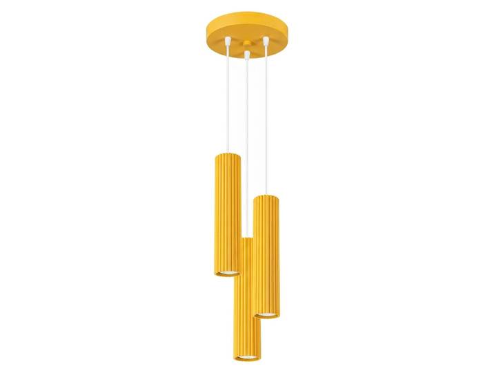 Suspension KARBON 3P jaune 3xGU10 10W aluminium 108x19.5x19.5cm Sollux Lighting
