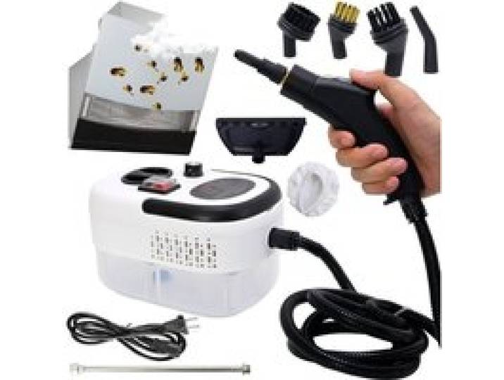 Nettoyeur vapeur portable 2500W réservoir 1200 ml 6 vitesses réglables 3 brosses nettoyage cuisine et salle de bain