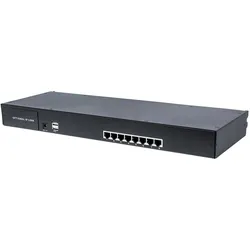 Intellinet Modularer 8-Port KVM-Switch mit Cat5-/VGA-Schnittstelle Zur Verwendung mit Rackmount LCD-Konsole..., KVM Switch, Schwarz
