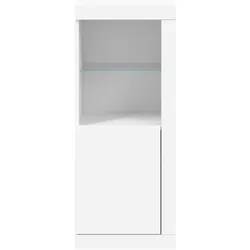 vidaXL Sideboard mit LED-Beleuchtung Weiß 41x37x100 cm