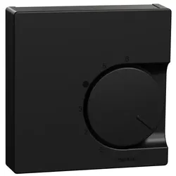Merten System M, Zentralplatte Thermostat schwarz matt, Aqua Plastic