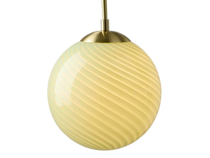 Suspension CANDY BALL, olive/laiton vieilli, Ø 30 cm - Halo Design - Salon / séjour - Verre - À ampoule unique