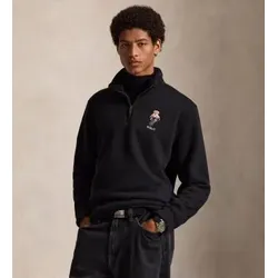 Polo Ralph Lauren für Herren. 710B28738001 Polo-Pullover mit Estate-Rippstrick und schwarzem Polo Bear (XXL), Lässig, Baumwolle, Langarm