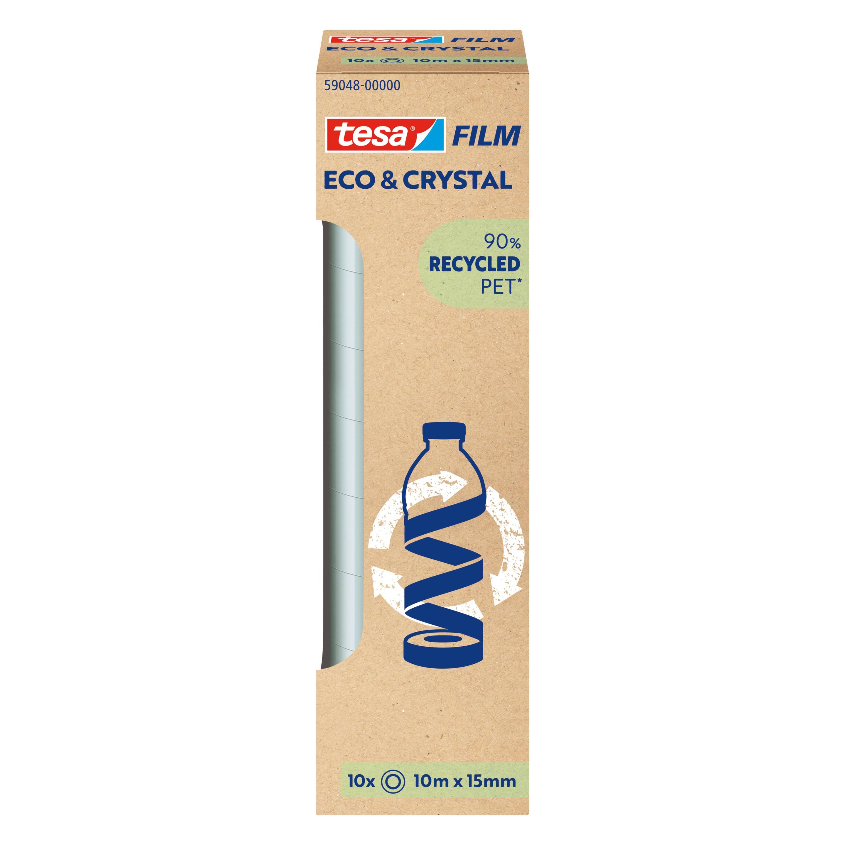 tesa tesafilm Eco & Crystal Rolle 10mx15mm, Turm (15 mm) (59048-00000-00)