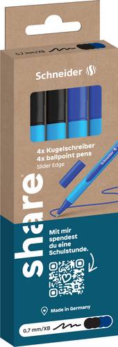 Schneider Schreibgeräte share 4-0044 Kugelschreiber 0.7mm Schreibfarbe: Blau, Schwarz 1St.