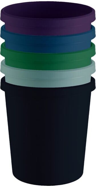 helit Corbeille à papier 18 l noire 331 mm matériau recyclé K-Stoff (H64058.95)