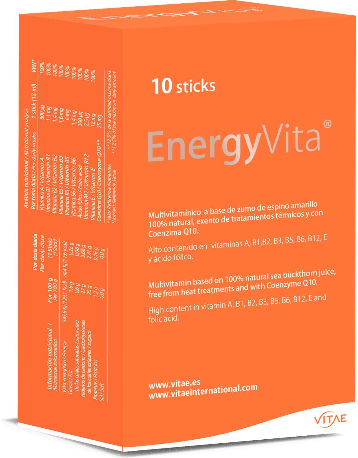 Vitae EnergyVita 10 Sticks x 12 ml