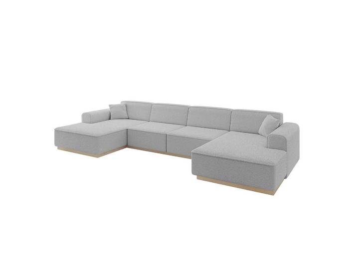 WOHNLANDSCHAFT IREA-U2 - 386x165x80 cm Hellgrau