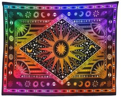 Uplift Picks Mandala Tarot Tapestry Bohemian Hippie Wall Hanging Decor 06 95x73 Cm