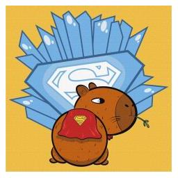Ideyka Malen nach Zahlen - Capybara-Superman (78585342)