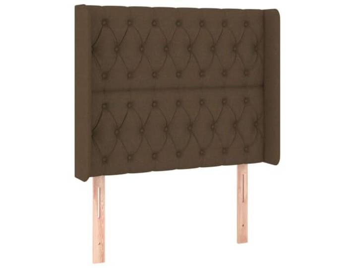 Makastle Kopfteil mit Ohren Dunkelbraun 93x16x118 cm Stoff Höhenverstellbar