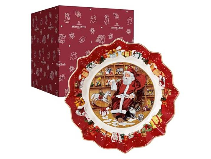 Villeroy & Boch - Toy's Fantasy Schale Santa Wunschzettel Groß 25 cm Bunt