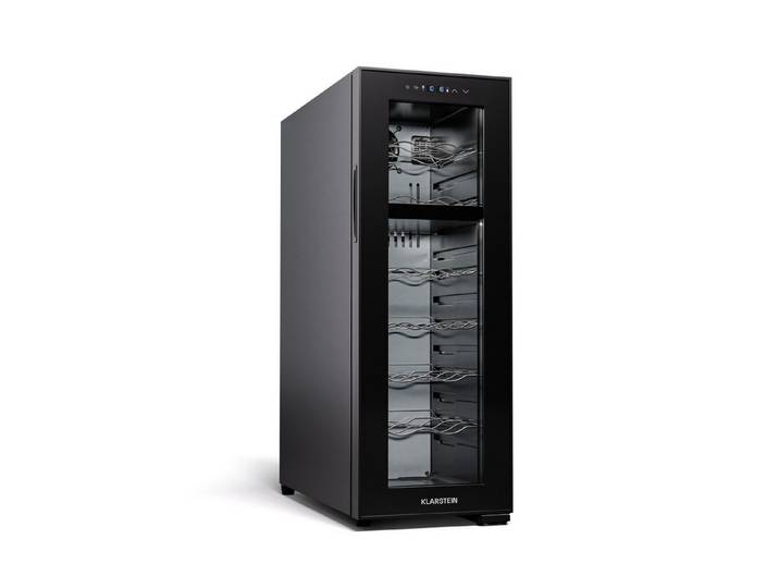 Klarstein Weinkühlschrank Shiraz, für 18 Standardflaschen á 0,75l,Wein Flaschenkühlschrank Weintemperierschrank Weinschrank Kühlschrank