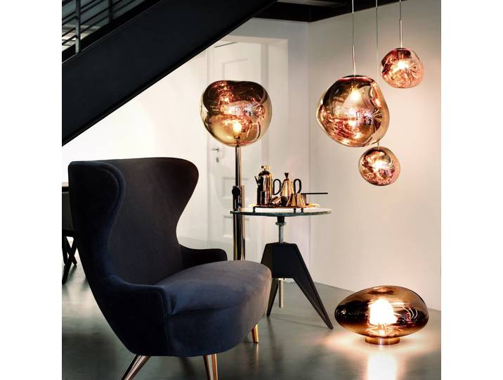 Melt Stehleuchte Kupfer - Tom Dixon - Wohnzimmer - Design - Metall - Einflammig