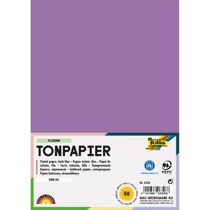 Folia Tonpapier 6328, A3, flieder, 130g/m², 50 Blatt
