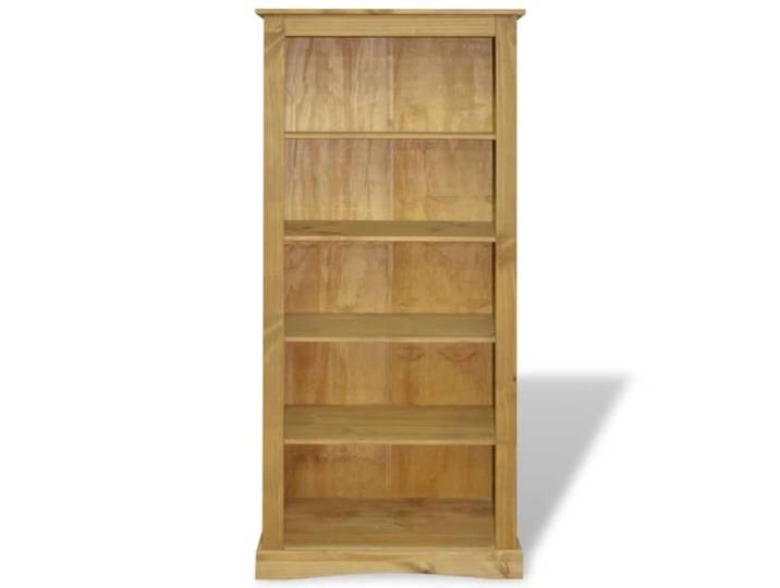Bibliothèque - GENERIQUE - Corona Range - Pin ciré massif - 5 étagères - 81x40x170 cm